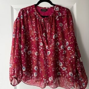 ISABEL MARANT Mia Metallic Floral
Fil Coupé Silk Blouse - FR 40